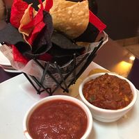 Vegan chili con queso & chips at Allyn's Cafe in Cincinnati