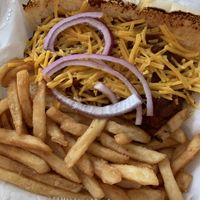  Vegan chili dog  at Allyn's Cafe in Cincinnati
