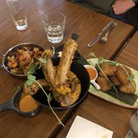 Fried cauliflower, corn cobs, salt and pepper tofu  at The Elphinstone Hotel in Elphinstone