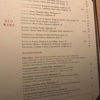 Red wine at Single Pebble in Burlington