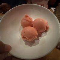 Blood orange sorbet   at Jaleo in Washington
