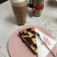 Chai and a piece of vegan cake! at Cafe Glück in Fulda