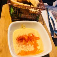 Hummus starter  at Mundo Verde in Medellin