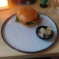 Chicken burger at Holigans in Vilnius