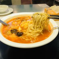 Vegan sliced noodle soup with assorted vegetables.   at Super Vegan - Huang Pu District in Shanghai