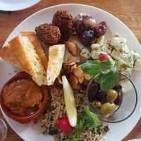 Mezze platter for 2 at Cafe De Ceuvel in Amsterdam