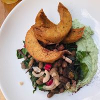 Fried polenta   at Cafe De Ceuvel in Amsterdam