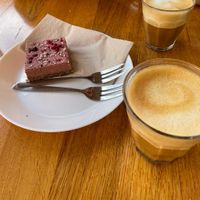 the pinkie something tart!  at Cafe De Ceuvel in Amsterdam