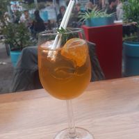 Aperol Spritz at Cafe De Ceuvel in Amsterdam