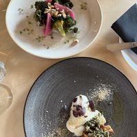 Walnut with broccoli;  schorseneren  at Cafe De Ceuvel in Amsterdam