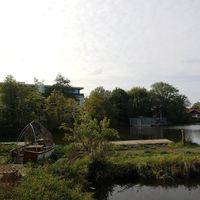 The view at Cafe De Ceuvel in Amsterdam
