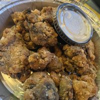 Fried mushrooms with vegan ranch  at GWARbar in Richmond