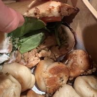 Pesto chick’n sandwich (highly recommended)  at Este Pizza in Park City