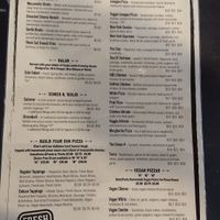 menu side 1 at Este Pizza in Park City