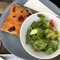 Quiche and salad  at Cafe DA in Stuttgart