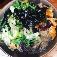 Veggie green bean noodle  at Vege Creek 蔬河 - Breeze - Maybe closed in Taipei