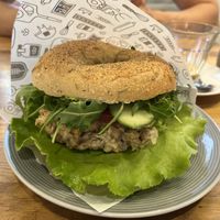chickpea salat bagel 🥯   at Bajgle Krola Jana in Szczecin