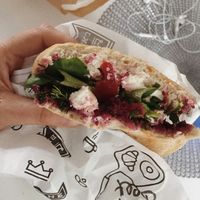 Pesto z buraka at Bajgle Krola Jana in Szczecin