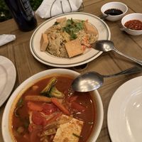 a couple of entrees  at Thai Orchid in Providenciales