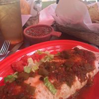 Vegetarian burrito with no cheese!   at El Patio in Albuquerque