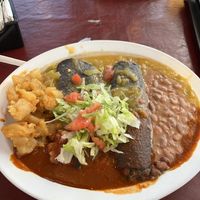 vegan enchiladas   at El Patio in Albuquerque