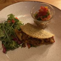 Vegan Taco as starter at Eetcafe Ceramique in Maastricht