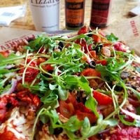 Vegan sausage & cheez at PizzaRev in Bakersfield