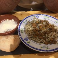 vegan truffle spaghetti at La Clote in Barcelona