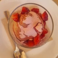Strawberry tiramisu at Samelo Veg in Tenerife