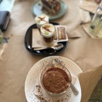 Erdbeertiramisu und Barraquito  at Samelo Veg in Tenerife