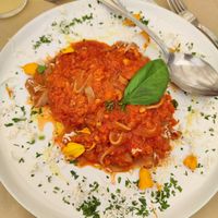 Tagliatelle with walnuts at Samelo Veg in Tenerife