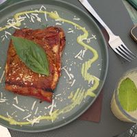 Lasaña (menú del día) at Samelo Veg in Tenerife