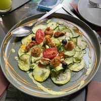 Carpaccio de calabacín  at Samelo Veg in Tenerife