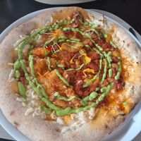 January 2026 - 'The Plantain' pizza at Samelo Veg in Tenerife