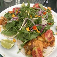 Canarian potato tacos   at Samelo Veg in Tenerife