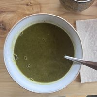 Kale soupp  at Modir Jord in Egilsstadir