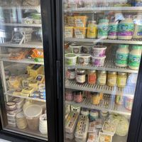 Fridge at New Morning Natural Foods in Manchester Center