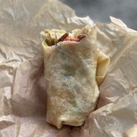 Cheesy Vegan Wrap at New Morning Natural Foods in Manchester Center