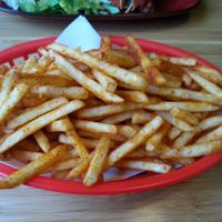 Fries with spicy seasoning at Trippy Taco  in St Kilda