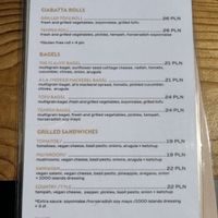 Main menu  at Niebostan in Lodz