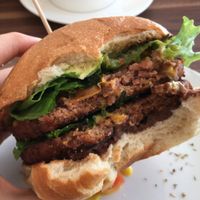 ";vurger"; patty  at Green Vurgers in San Jose