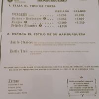 menu at Green Vurgers in San Jose