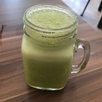 Green juice at Green Vurgers in San Jose