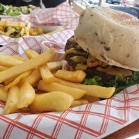 Vegan burger / fries at Green Vurgers in San Jose