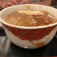 hot nameko soba at Yabuhan in Otaru
