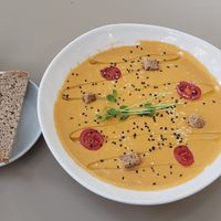 Gazpacho (seasonal dish) at BIOrganic Raw Cafe in Chisinau