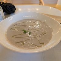 Mushroom soup at BIOrganic Raw Cafe in Chisinau