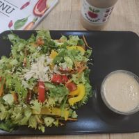 Salad with almonds and sesame at BIOrganic Raw Cafe in Chisinau