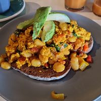 Scramble tofu at The Grind Coffee Company in Johannesburg