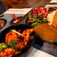 bang bang cauliflower as a side (very good as well!) at Wagamama - Central Station in Amsterdam